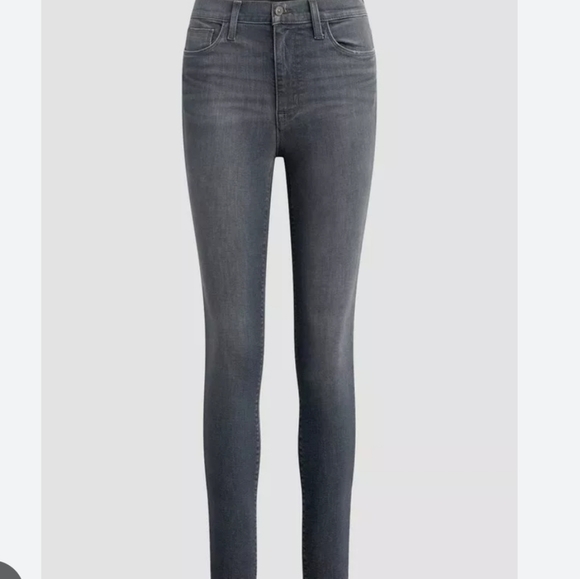 Hudson Jeans Denim - Hudson Nico Jeans Gray Mid Rise Super Skinny Stretch raw hem